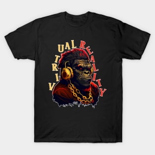 VR Virtual Reality Monkey Player Gamer Gorilla Gift T-Shirt